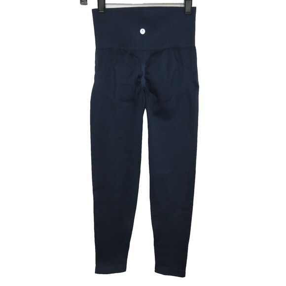 Halara Seamless Flow Scrunched Butt Lifting Active Yoga Leggings Navy Size SMALL - Picture 3 of 12